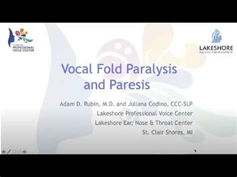 The Team Approach to the Patient with Vocal Fold Paralysis/Paresis - VoiceAffairs.com Вокално ...