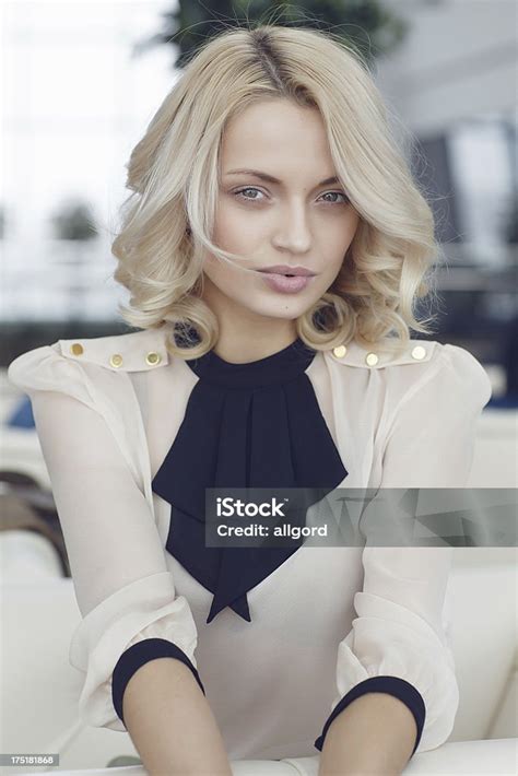 Beautiful Blonde Woman With Sultry Expression Stock Photo - Download ... 