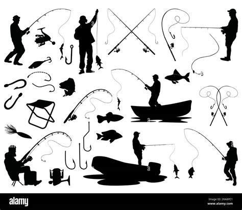 River Fishing Equipment Black And White Stock Photos And Images Alamy
