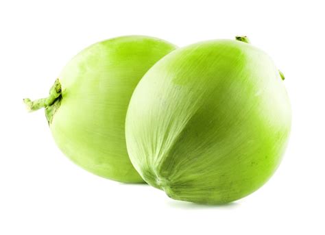 Premium Photo Green Coconut Isolated On White