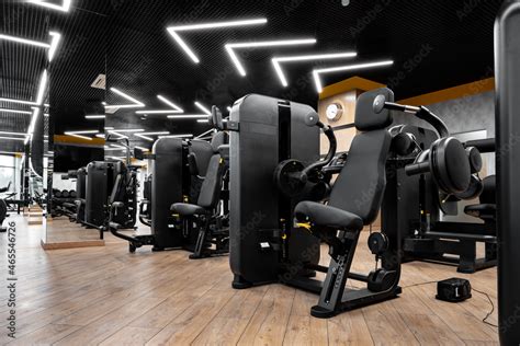 Modern Gym Interior With New Fitness Equipment Stock Photo Adobe Stock