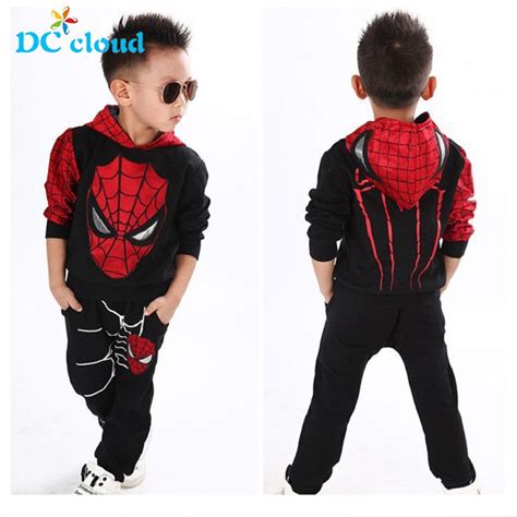 Dc Cloud Spiderman Bebé Niños Conjunto De Ropa De Algodón Deporte Traje