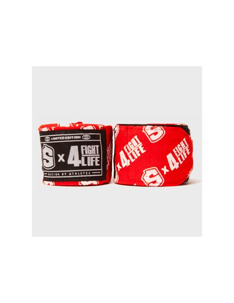 Vendas de Boxeo Semi Elásticas F4L x SHARK 5m Roja SHARK BOXING