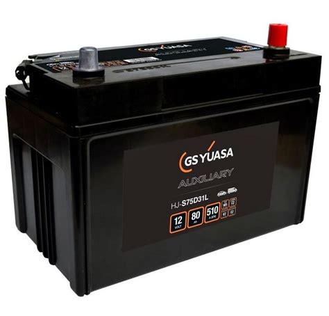 Hj S75d31l Yuasa Auxiliary Car Battery 12v 57ah