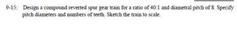 Solved Design A Compound Reverted Spur Gear Train For A Chegg