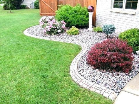 Stone Instead Of Mulch Flower Bed Stones Best Rock Beds Ideas On