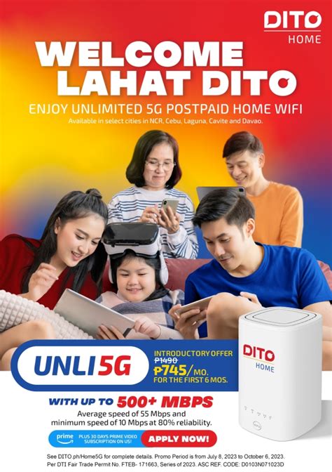 Dito Telecommunity Officially Launches Dito Home Unli G The Manila Times