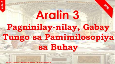 Solution Pambungad Sa Pilosopiya Ng Tao Pagninilay Nilay Gabay Tungo