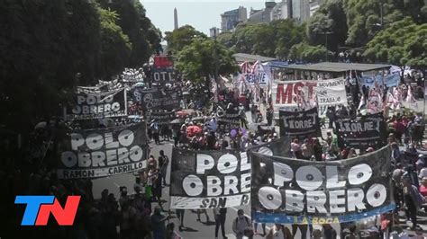 Corte Total Y Caos En La 9 De Julio Por La Protesta De Organizaciones