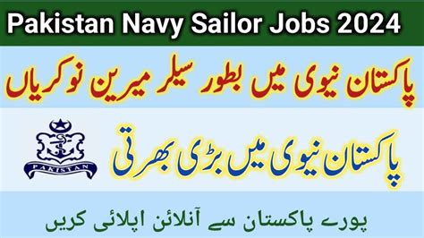 Join Pak Navy As Sailor Marine Jobs Online Apply Via