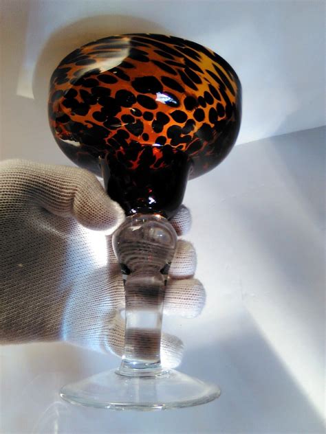 Amici Tortoise Shell Leopard Glassware Margarita Glasses Stemmed