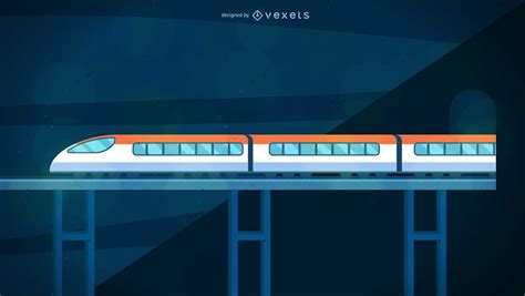 Bullet Train Illustration Vector Download