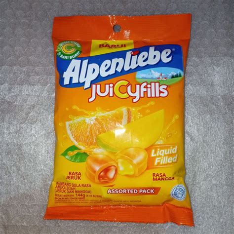 Jual PERMEN ALPENLIEBE JUICYFILLS RASA JERUK DAN MANGGA VITAMIN C 144g