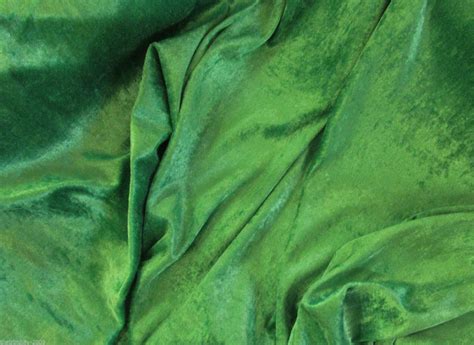 Emerald Green Crushed Velvet Fabric Craft Stretch Velour 150 Etsy