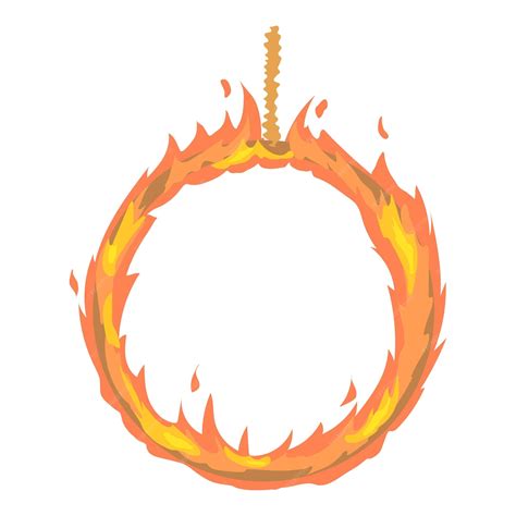 Ícono Del Anillo De Fuego Ilustración De Dibujos Animados Del Icono