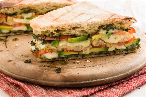 Curtis Stone Tomato And Avocado Panini With Mozzarella And Pesto