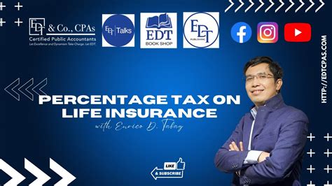 Percentage Tax On Life Insurance Youtube