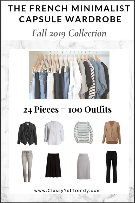 French Minimalist Capsule Wardrobe Fall 2019 Preview 10 Outfits