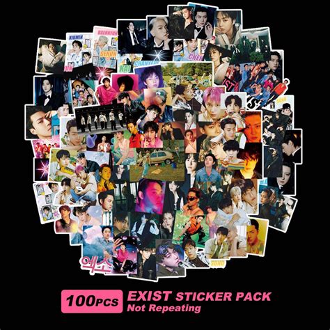 สติกเกอร์ Exo Exist Kpop Oh Se Hun Park Chanyeol Baek Hyun Do Suho