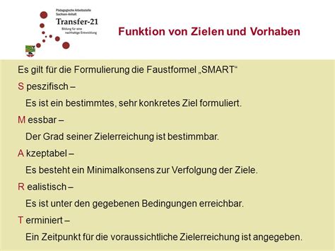 Zielformulierung und Planung der Maßnahmen ppt herunterladen