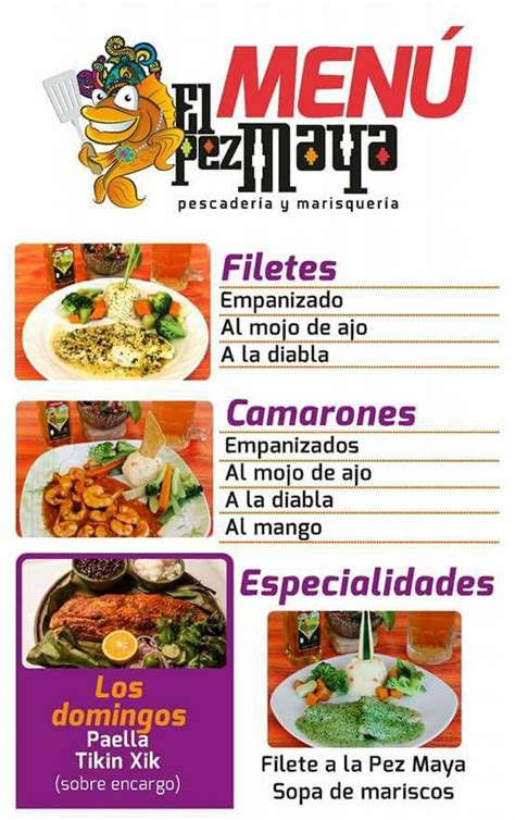 Carta Del Restaurante El Pez Maya Uman