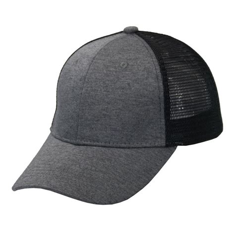 Nuevo Gema Gorra Trucker Visera Curva Paneles Melange Gris