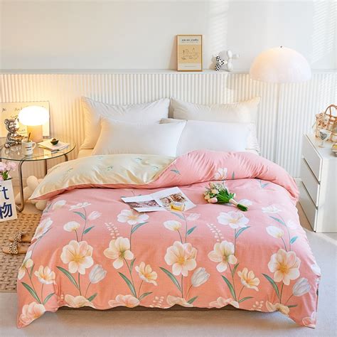 1pcs Duvet Cover Ins Pink Nordic Customized Soft Pure Cotton Comforter