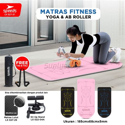 Jual Speeds Alas Yoga Mat Ab Wheel Matras Fitness Latihan Kebugaran