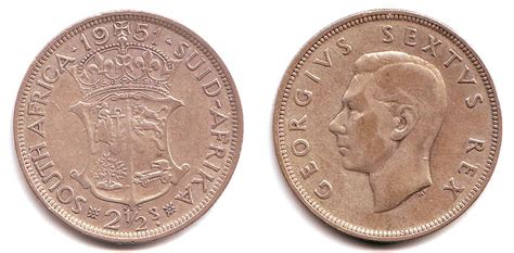 Südafrika 2 1 2 Shilling 1951 George VI 1936 1952 Wappen VF EF