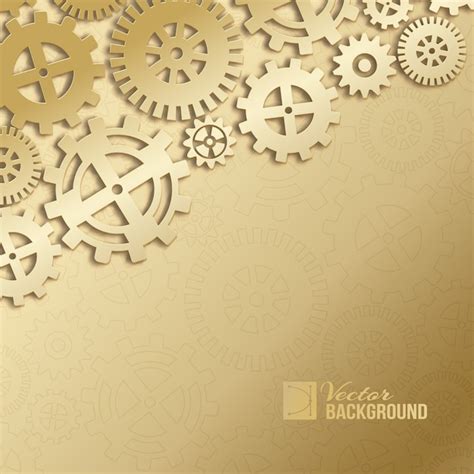 Free Vector Abstract Mechanical Gears Background