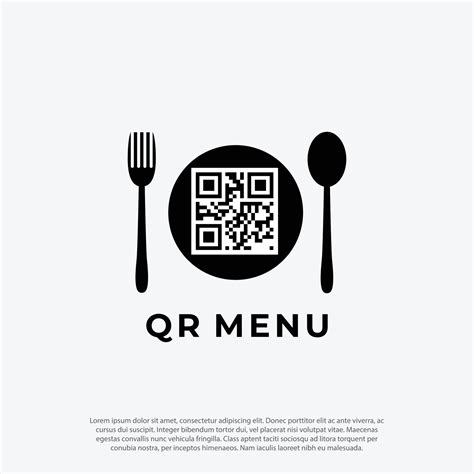 Qr Code Menu Logo Vector Concept Scan For Menu Order Customer Service