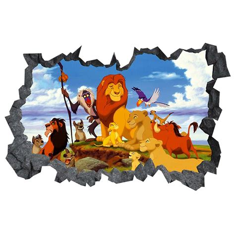 Lion King And Friends Poster Wall Sticker Blue Side Studio