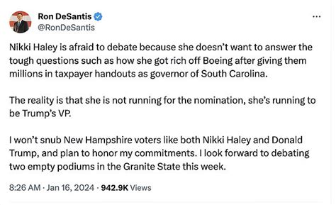 New Hampshire Republican Debate Cancelled After Nikki Haley Said She Would Only Face Off With