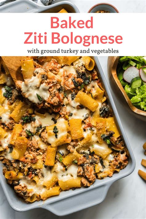 Baked Ziti Bolognese Make Ahead Slender Kitchen Opskrift