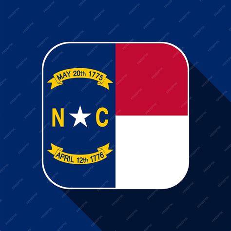 Premium Vector North Carolina State Flag Vector Illustration