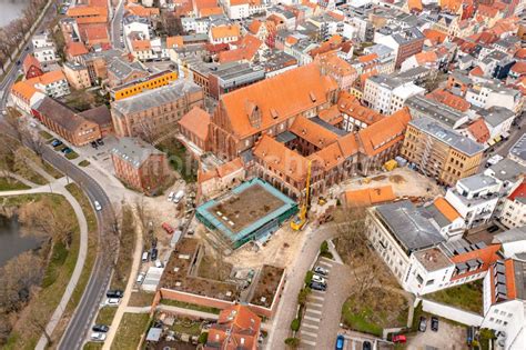 Hansestadt Stralsund Aus Der Vogelperspektive Erweiterungs Neubau