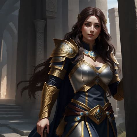 Free Photo Ai A Beautiful Female Human Cleric Of Tyr Full Body