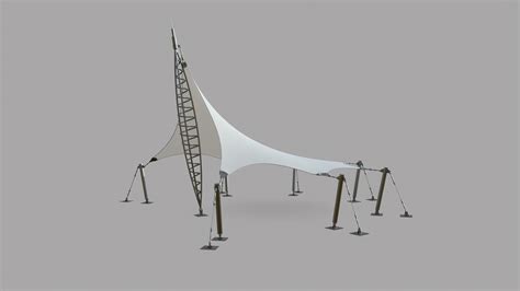 Tensile Structure Design 3D Model - TurboSquid 2263397