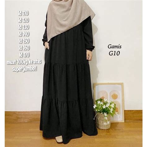 Jual Gamis Crincle Super Jumbo Ld 150 160 170 Cm Muat Bb 100kg Up