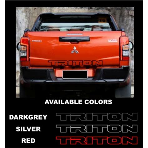 Triton Sticker Design For Mitsubishi Strada Tailgate Fit For All