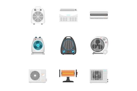 Fan Icon Set Flat Style Graphic By Nsit0108 Creative Fabrica