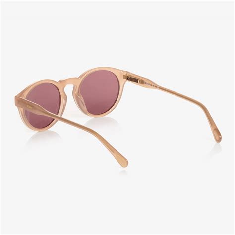 Chloé Girls Pink Round Sunglasses Childrensalon