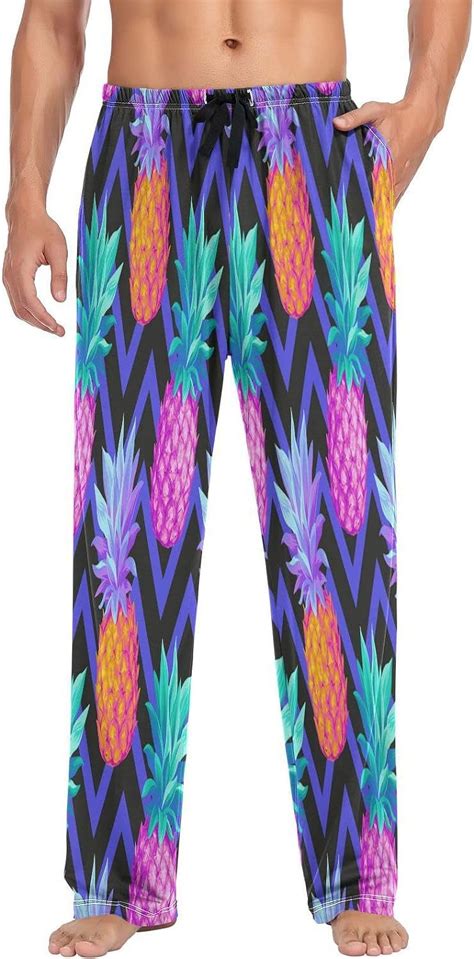 Freeamg Tropical Pineapple Pajama Pants For Men Men S Separate Bottoms Pure Cotton Comfortable