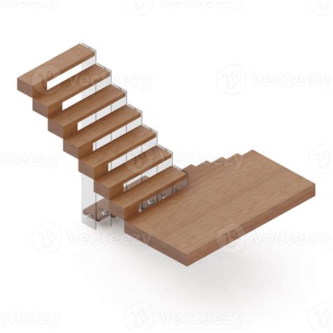 Isometric Stairs 3d Isolated 13856980 Png