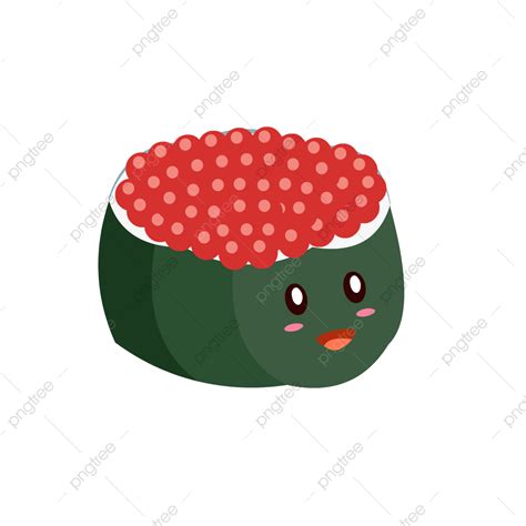 Hand Drawn Sushi Vector Png Images Hand Drawn Cartoon Anthropomorphic