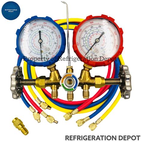 R410a R22 R134a R404a Manifold Gauge Hose Set Hvac Ac Refrigeration