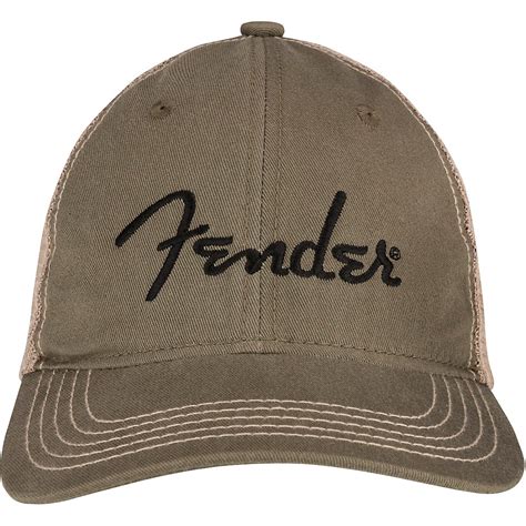 Fender Embroidered Logo Soft Mesh Snapback Hat | eBay