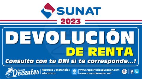 SUNAT 2023 DEVOLUCIÓN DE IMPUESTO A LA RENTA de los pagos realizados