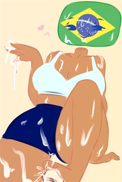 Rule 34 Brazil Countryhumans Brazilian Flag Breasts Clothing Countryhumans Countryhumans