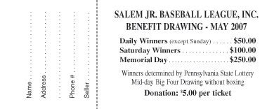 raffle tickets | Lyle Printing and Publishing